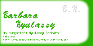 barbara nyulassy business card